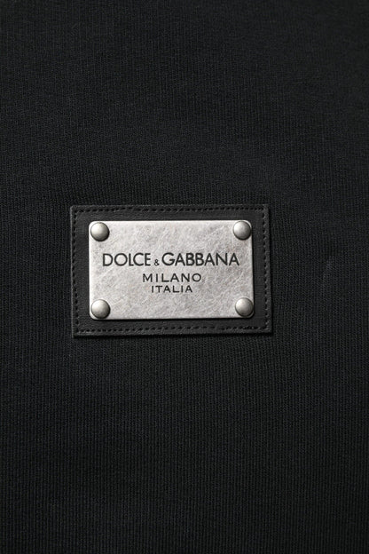 Dolce & Gabbana Black Logo Full Zip Hooded Men Sweatshirt Sweater by Dolce & Gabbana