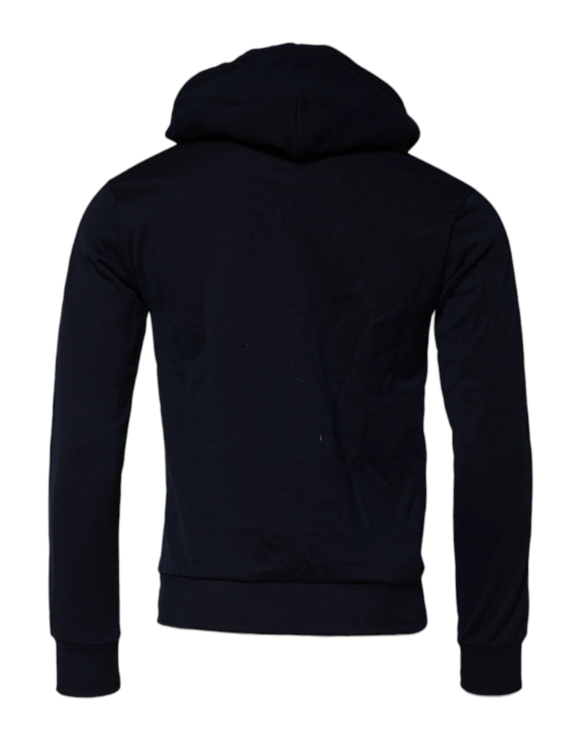 Dolce & Gabbana Black Crown Cotton Hooded Sweatshirt Sweater by Dolce & Gabbana