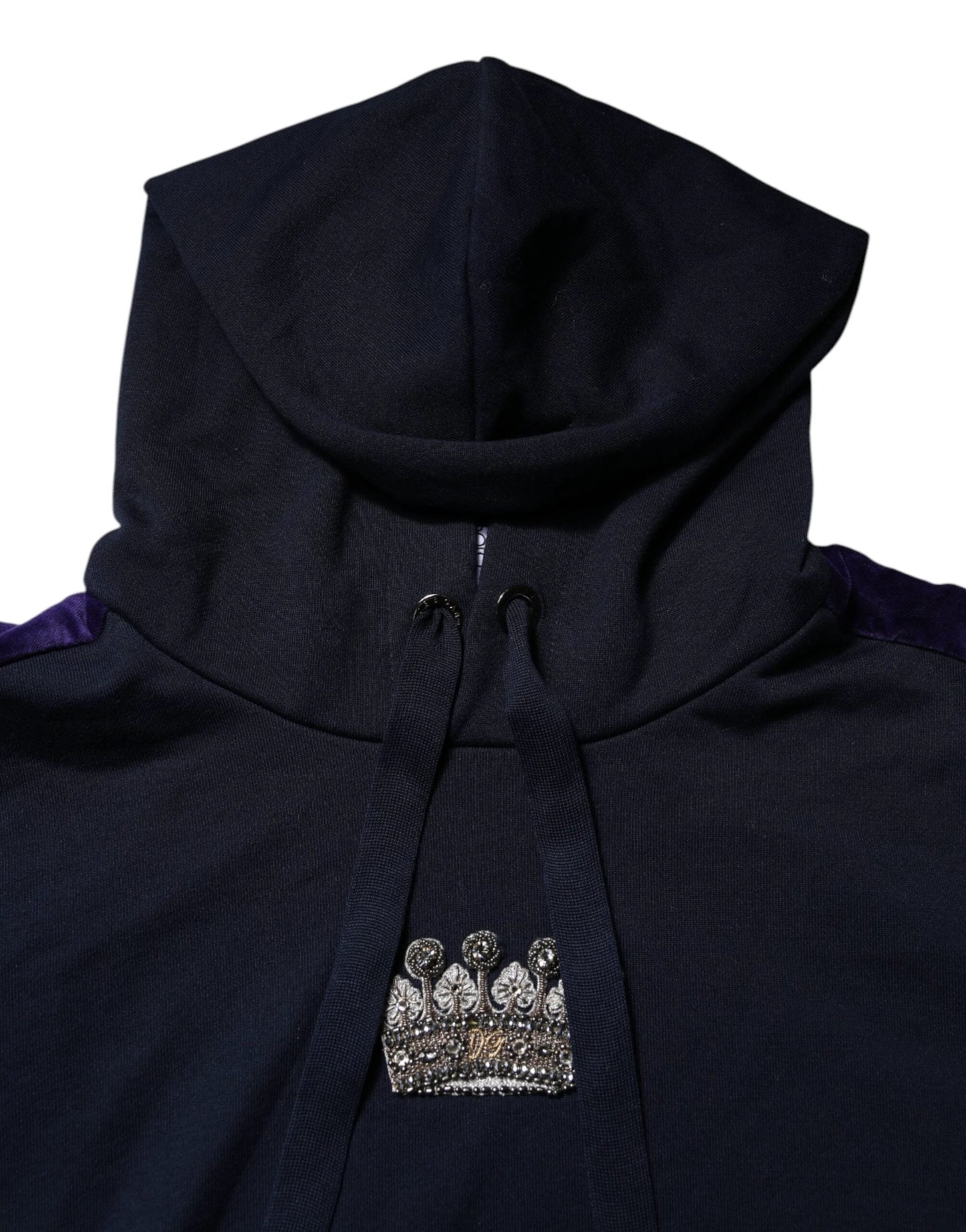 Dolce & Gabbana Black Crown Cotton Hooded Sweatshirt Sweater by Dolce & Gabbana