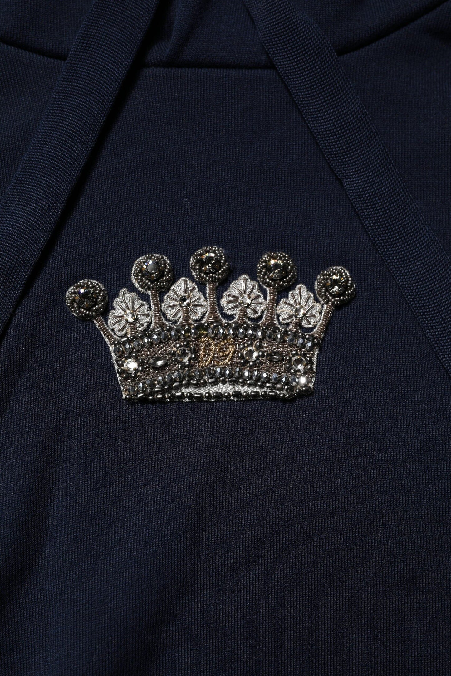 Dolce & Gabbana Black Crown Cotton Hooded Sweatshirt Sweater by Dolce & Gabbana