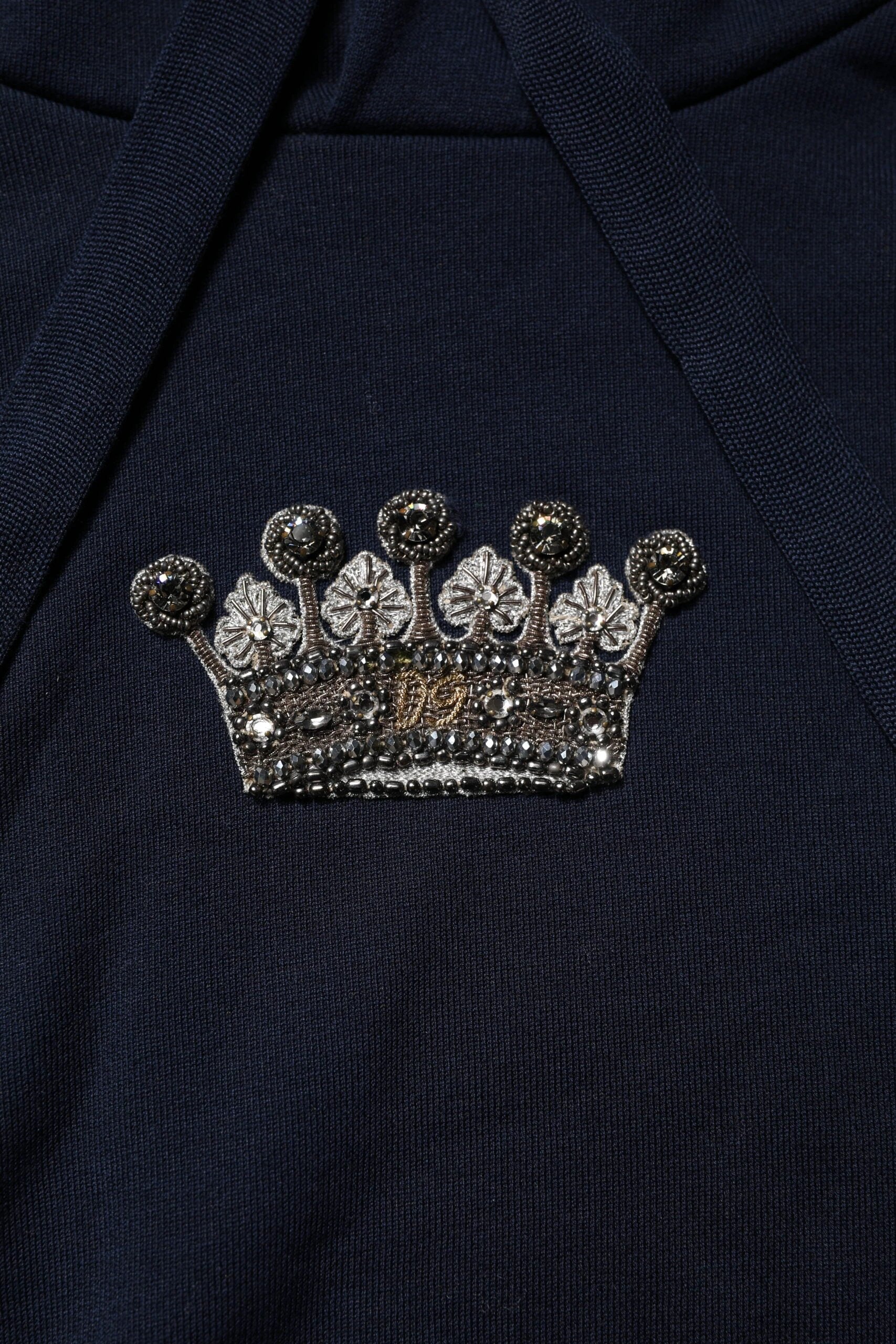 Dolce & Gabbana Black Crown Cotton Hooded Sweatshirt Sweater by Dolce & Gabbana