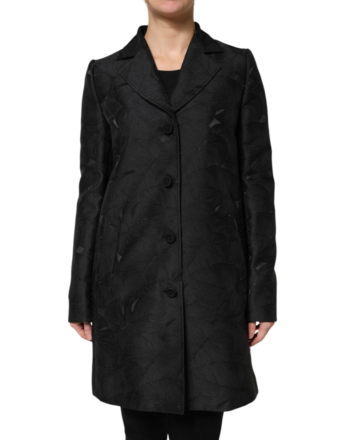 Trench Dolce & Gabbana femme long droit en polyester noir – KOS2319