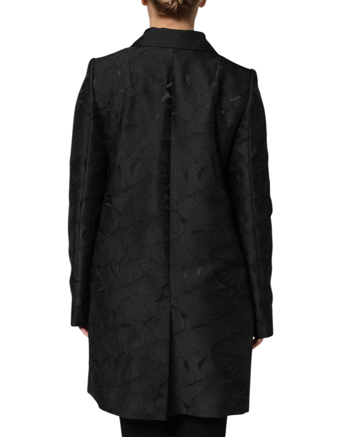 Trench Dolce & Gabbana femme long droit en polyester noir – KOS2319