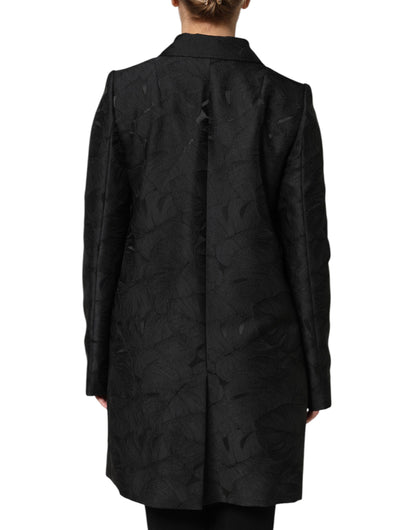 Trench Dolce & Gabbana femme long droit en polyester noir – KOS2319