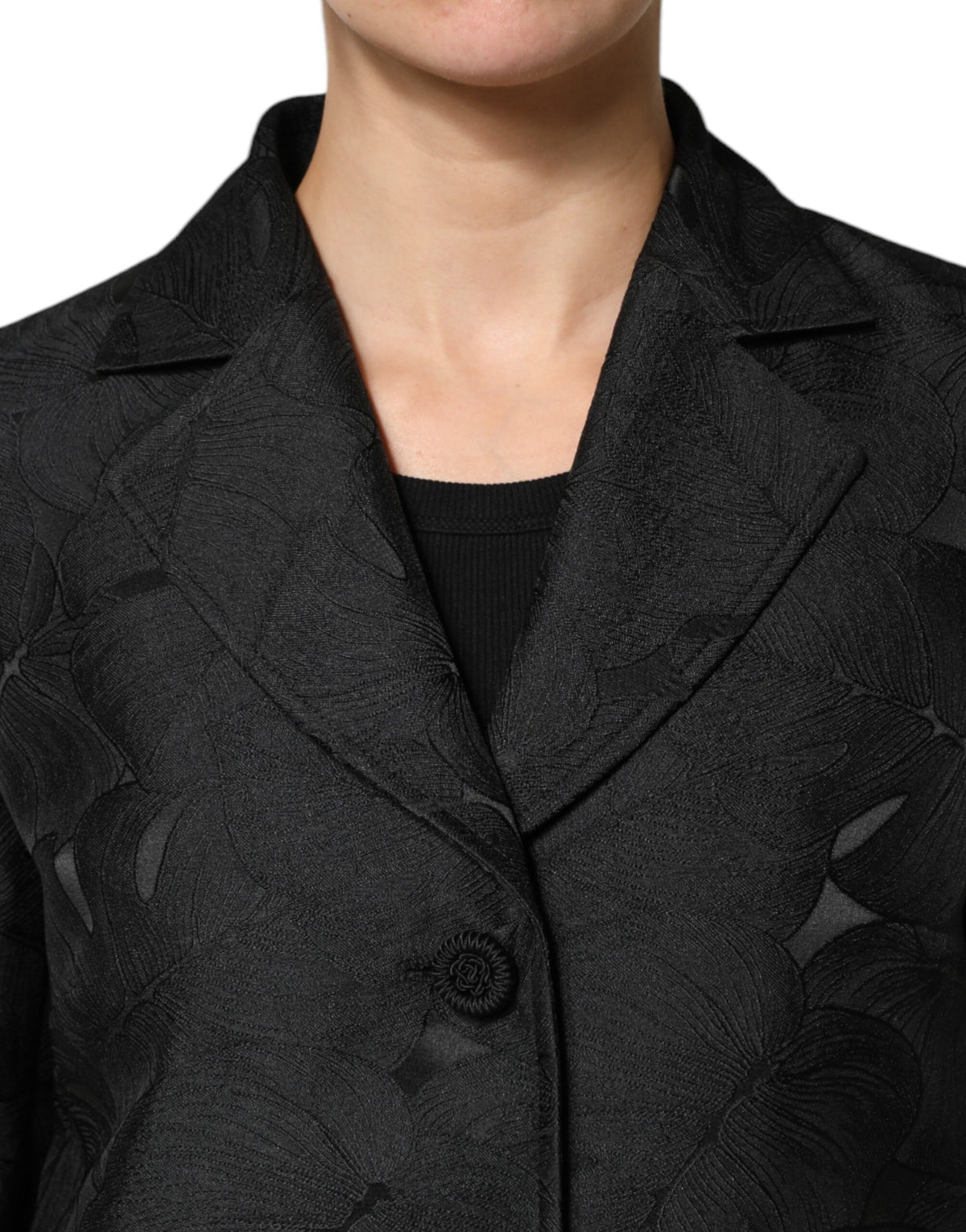 Trench Dolce & Gabbana femme long droit en polyester noir – KOS2319