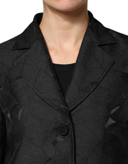 Trench Dolce & Gabbana femme long droit en polyester noir – KOS2319