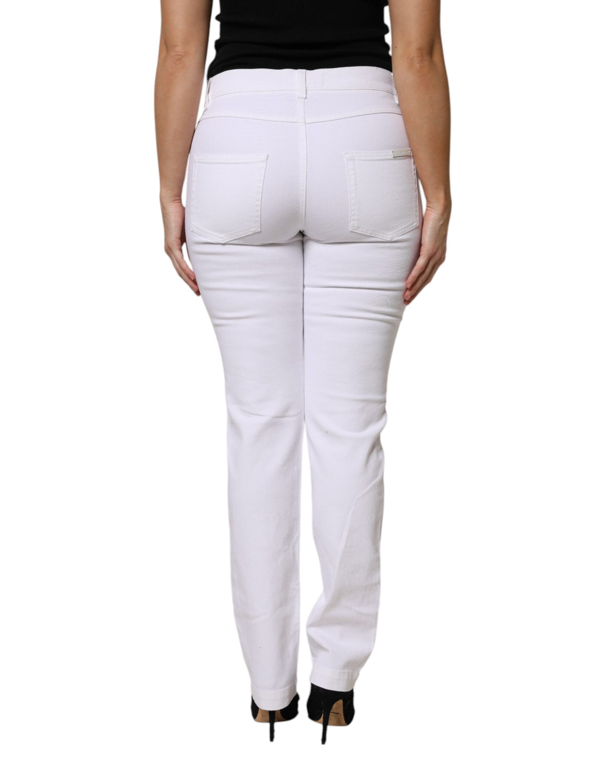Jean Dolce & Gabbana femme à sequins fleurs blanc – PAN76309