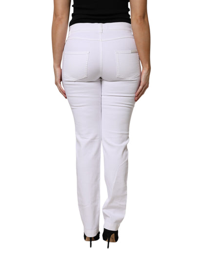Jean Dolce & Gabbana femme à sequins fleurs blanc – PAN76309