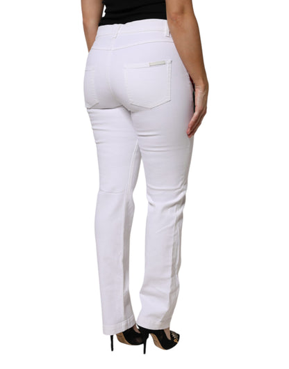 Jean Dolce & Gabbana femme à sequins fleurs blanc – PAN76309