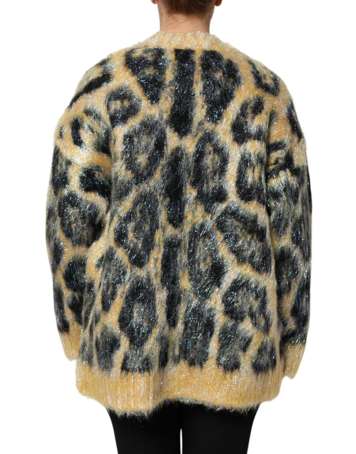 Pull Dolce & Gabbana femme léopard en mohair multicolore – TSH90442