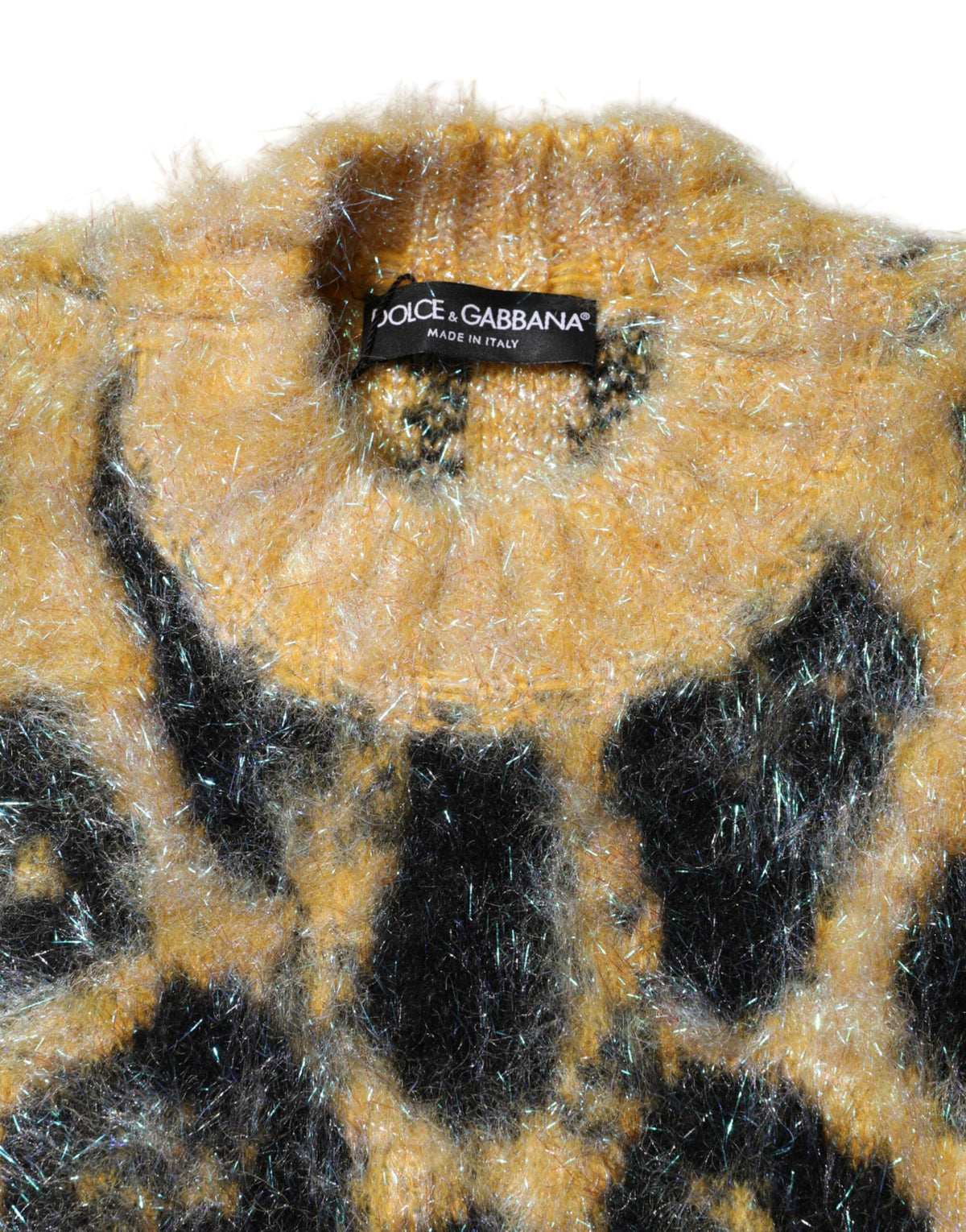 Pull Dolce & Gabbana femme léopard en mohair multicolore – TSH90442