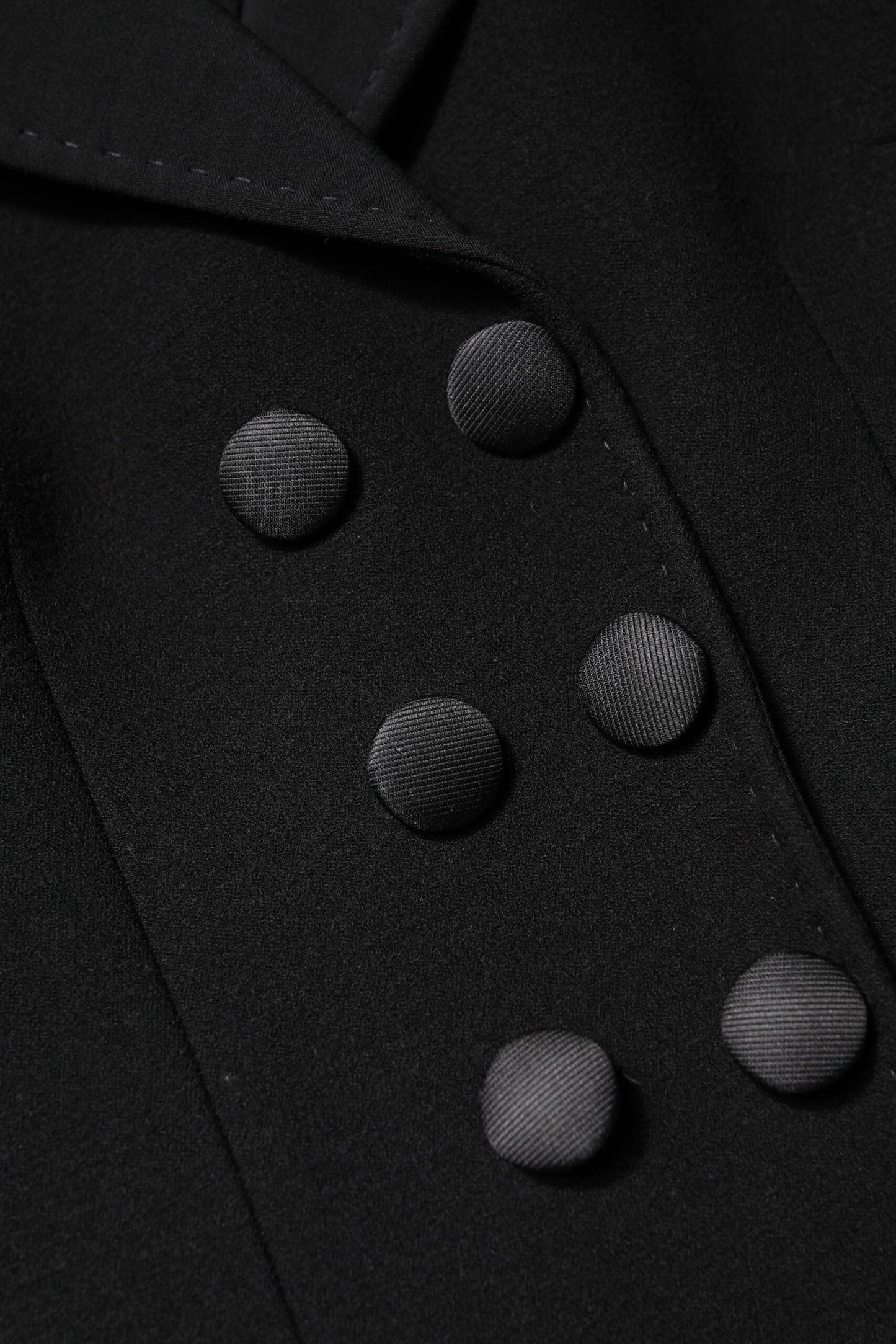 Dolce & Gabbana Black Wool Double Breasted Coat Jacket by Dolce & Gabbana