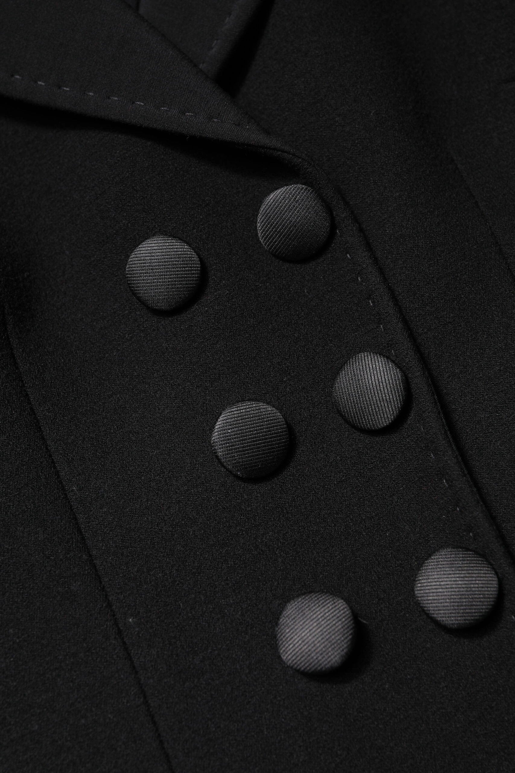 Dolce & Gabbana Black Wool Double Breasted Coat Jacket by Dolce & Gabbana