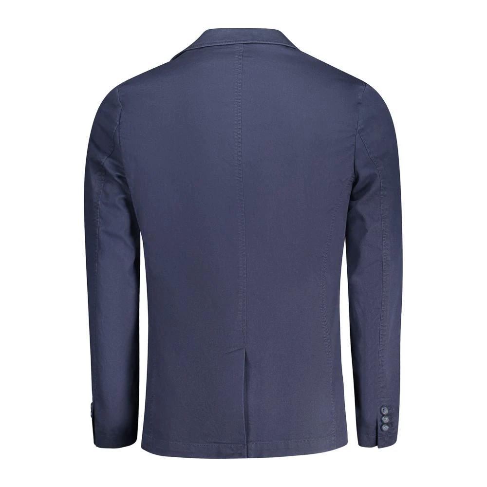 Guess Jeans Blue Cotton Men Jacket by Guess Jeans