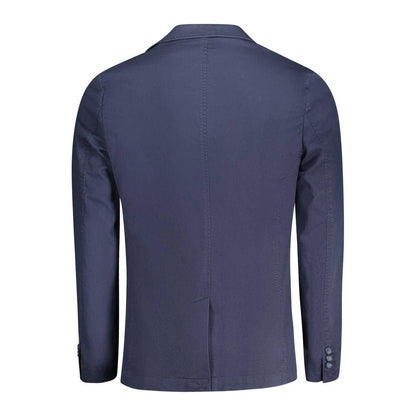 Guess Jeans Blue Cotton Men Jacket by Guess Jeans