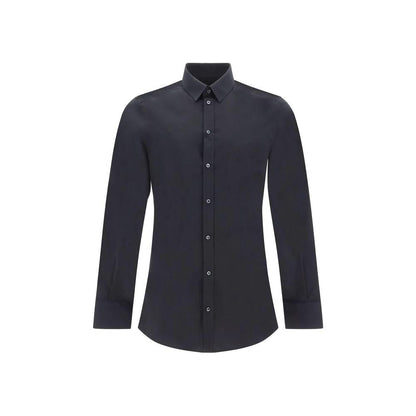 Dolce & Gabbana Black Elastane Dress Shirt by Dolce & Gabbana