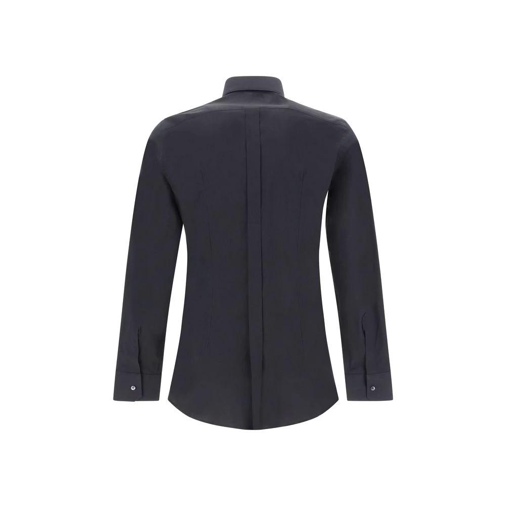 Dolce & Gabbana Black Elastane Dress Shirt by Dolce & Gabbana
