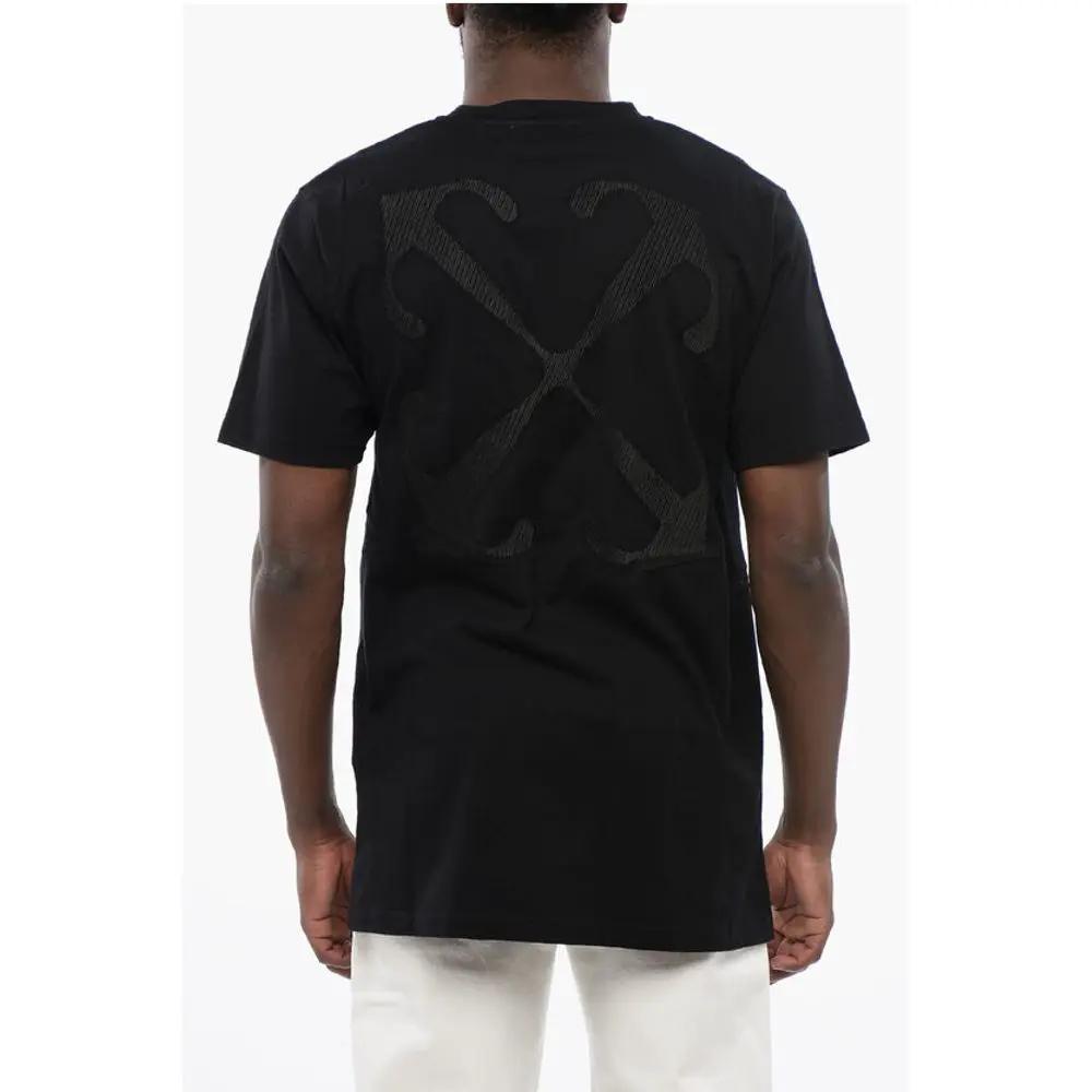 Off-White Black Cotton ARROW Crew-neck T-shirt by Off-White