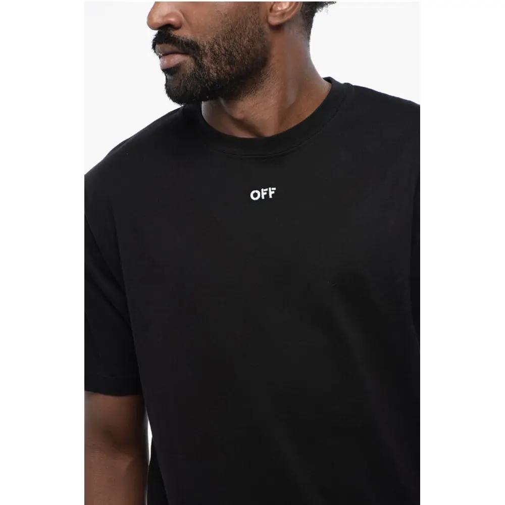 Off-White Black Cotton ARROW Crew-neck T-shirt by Off-White