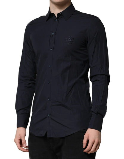 Dolce & Gabbana Dark Blue MARTINI Cotton Dress Formal Shirt by Dolce & Gabbana
