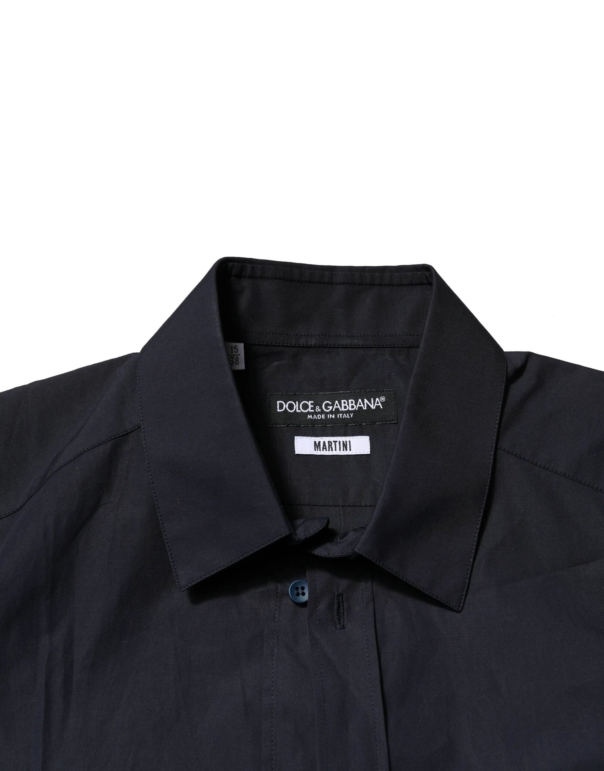 Dolce & Gabbana Dark Blue MARTINI Cotton Dress Formal Shirt by Dolce & Gabbana