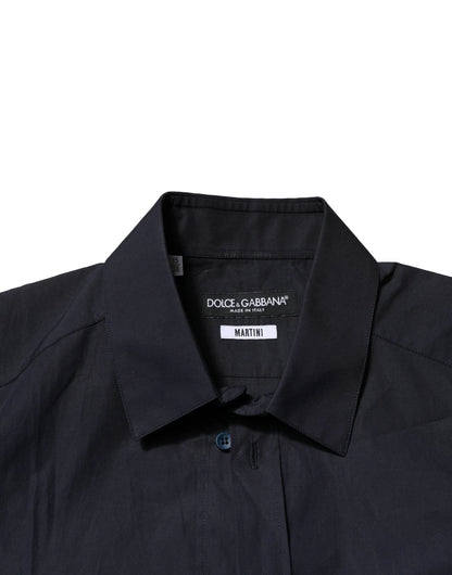 Dolce & Gabbana Dark Blue MARTINI Cotton Dress Formal Shirt by Dolce & Gabbana