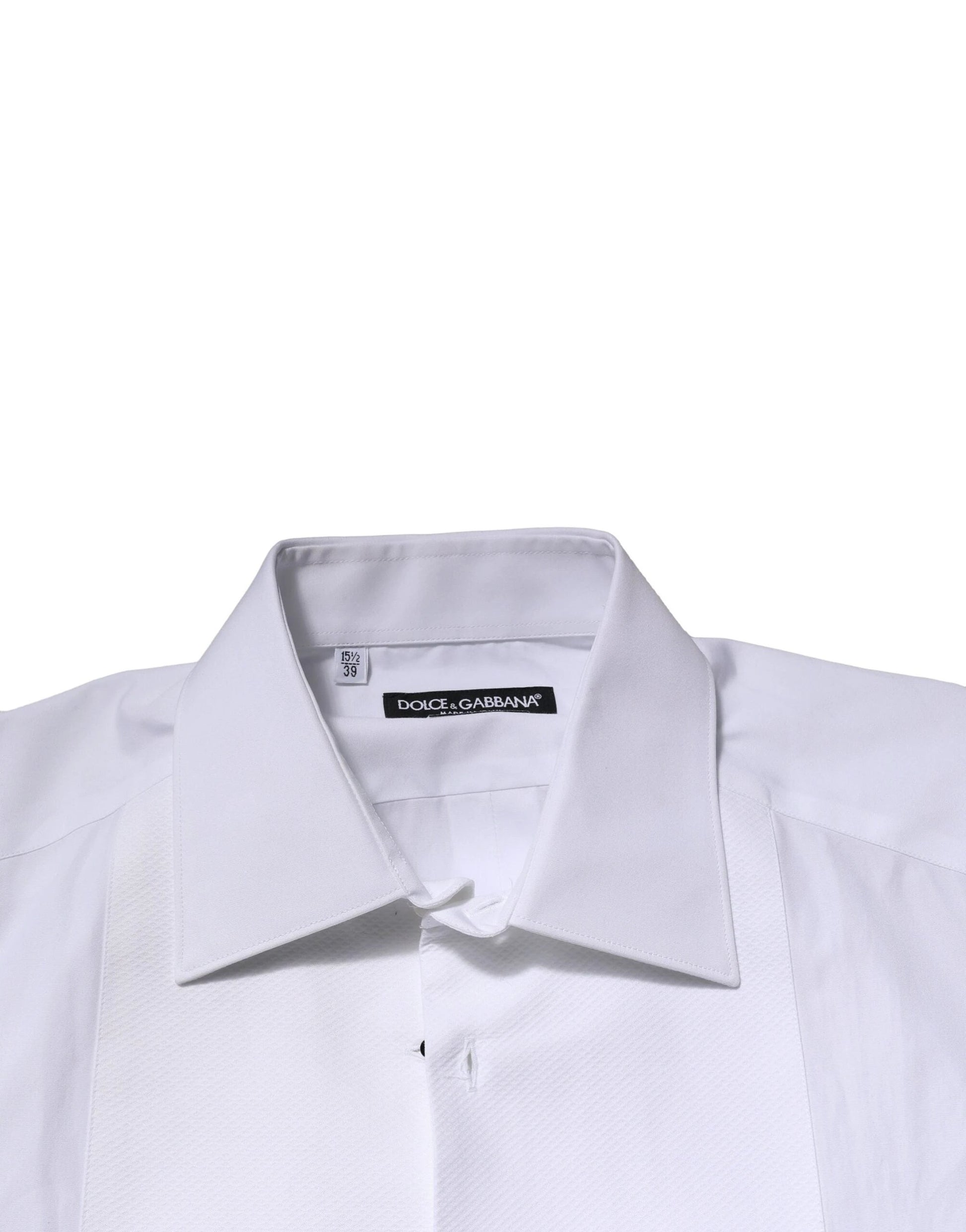 Dolce & Gabbana White GOLD Crown Cotton Dress Formal Shirt by Dolce & Gabbana
