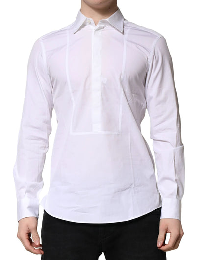 Dolce & Gabbana White Poplin Cotton Formal Men Dress Shirt by Dolce & Gabbana