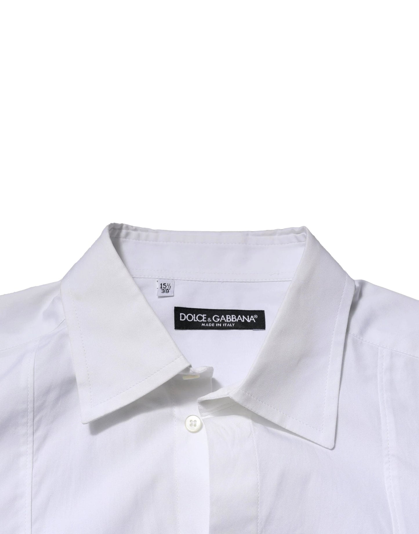 Dolce & Gabbana White Poplin Cotton Formal Men Dress Shirt by Dolce & Gabbana