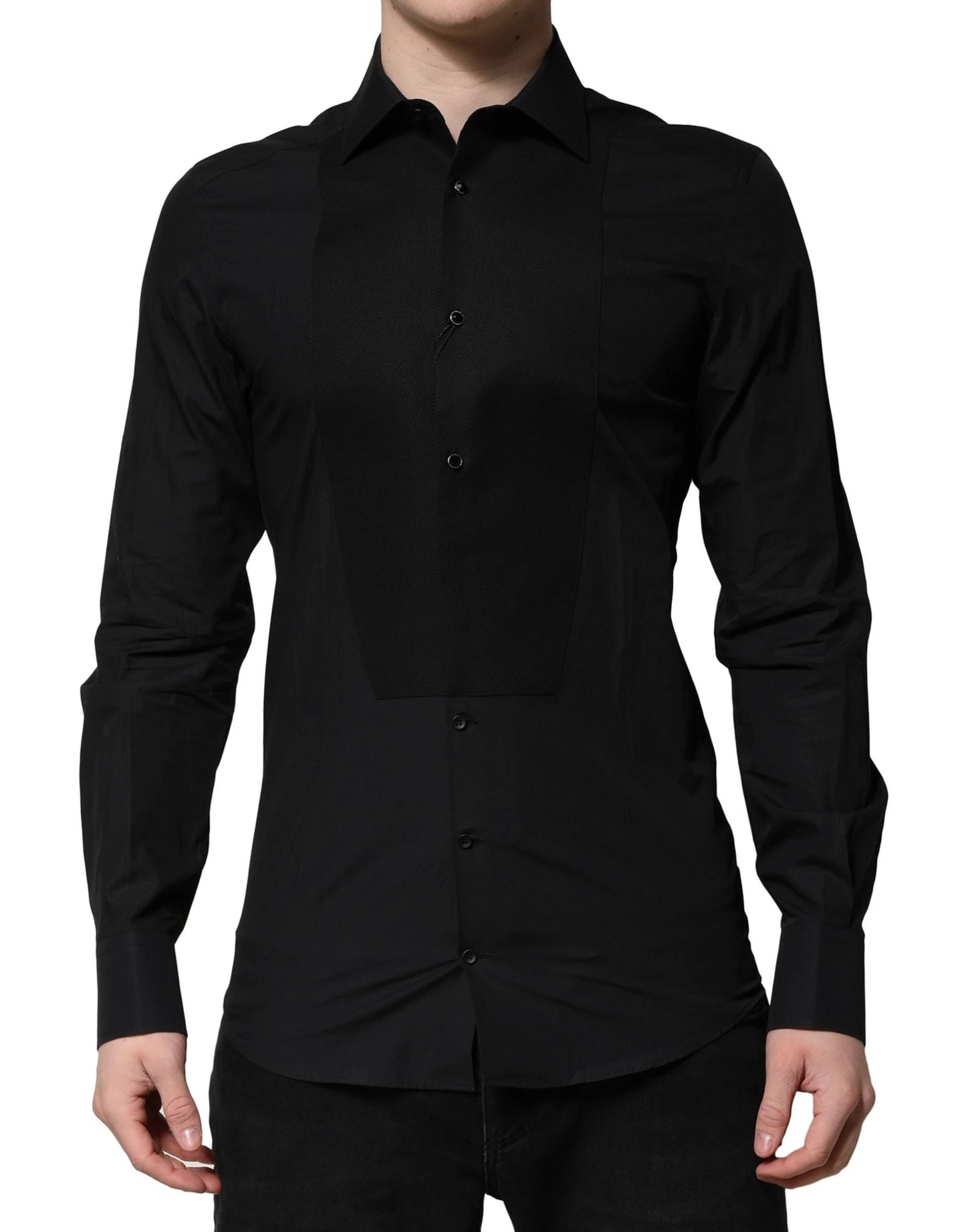 Dolce & Gabbana Black GOLD Long Sleeves Dress Formal Shirt by Dolce & Gabbana