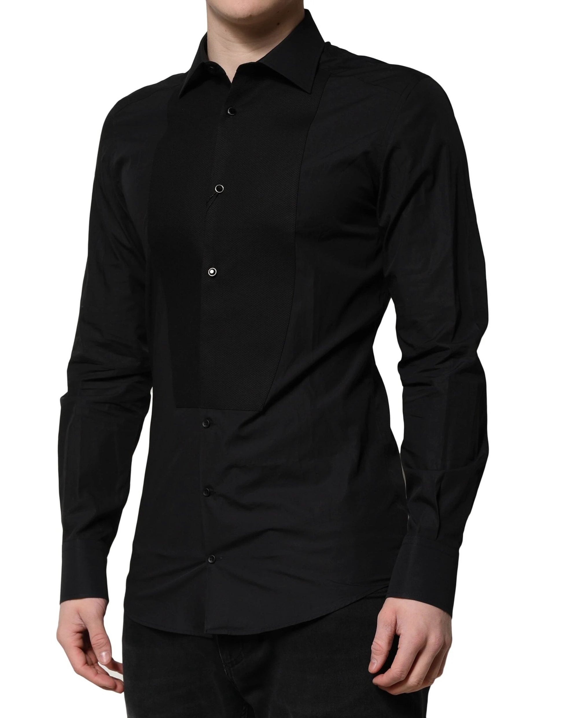 Dolce & Gabbana Black GOLD Long Sleeves Dress Formal Shirt by Dolce & Gabbana