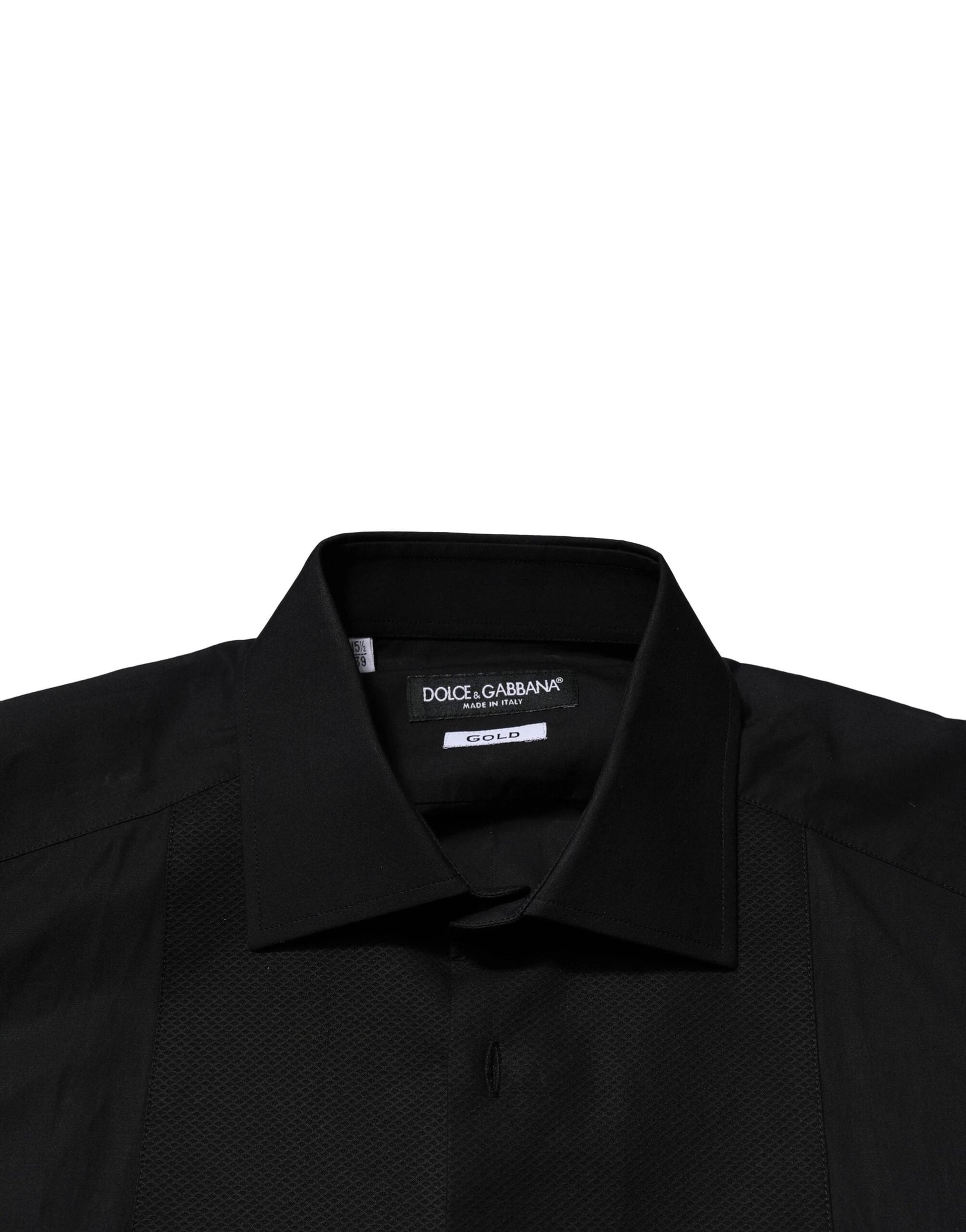 Dolce & Gabbana Black GOLD Long Sleeves Dress Formal Shirt by Dolce & Gabbana