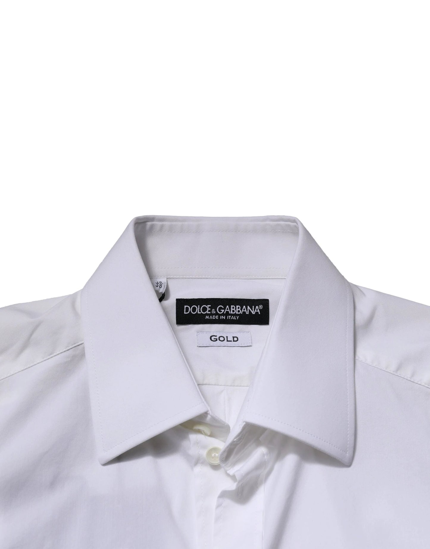 Dolce & Gabbana White GOLD Long Sleeves Men Dress Formal Shirt by Dolce & Gabbana