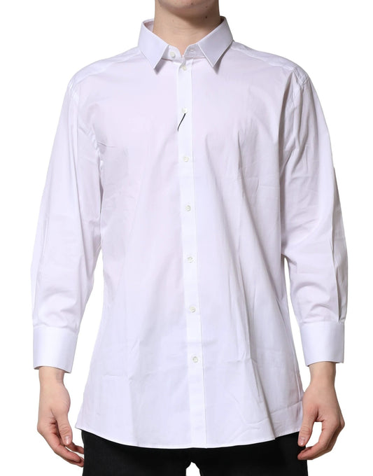 Dolce & Gabbana White GOLD Long Sleeves Dress Formal Shirt by Dolce & Gabbana