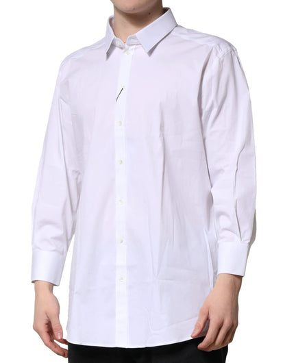 Dolce & Gabbana White GOLD Long Sleeves Dress Formal Shirt by Dolce & Gabbana