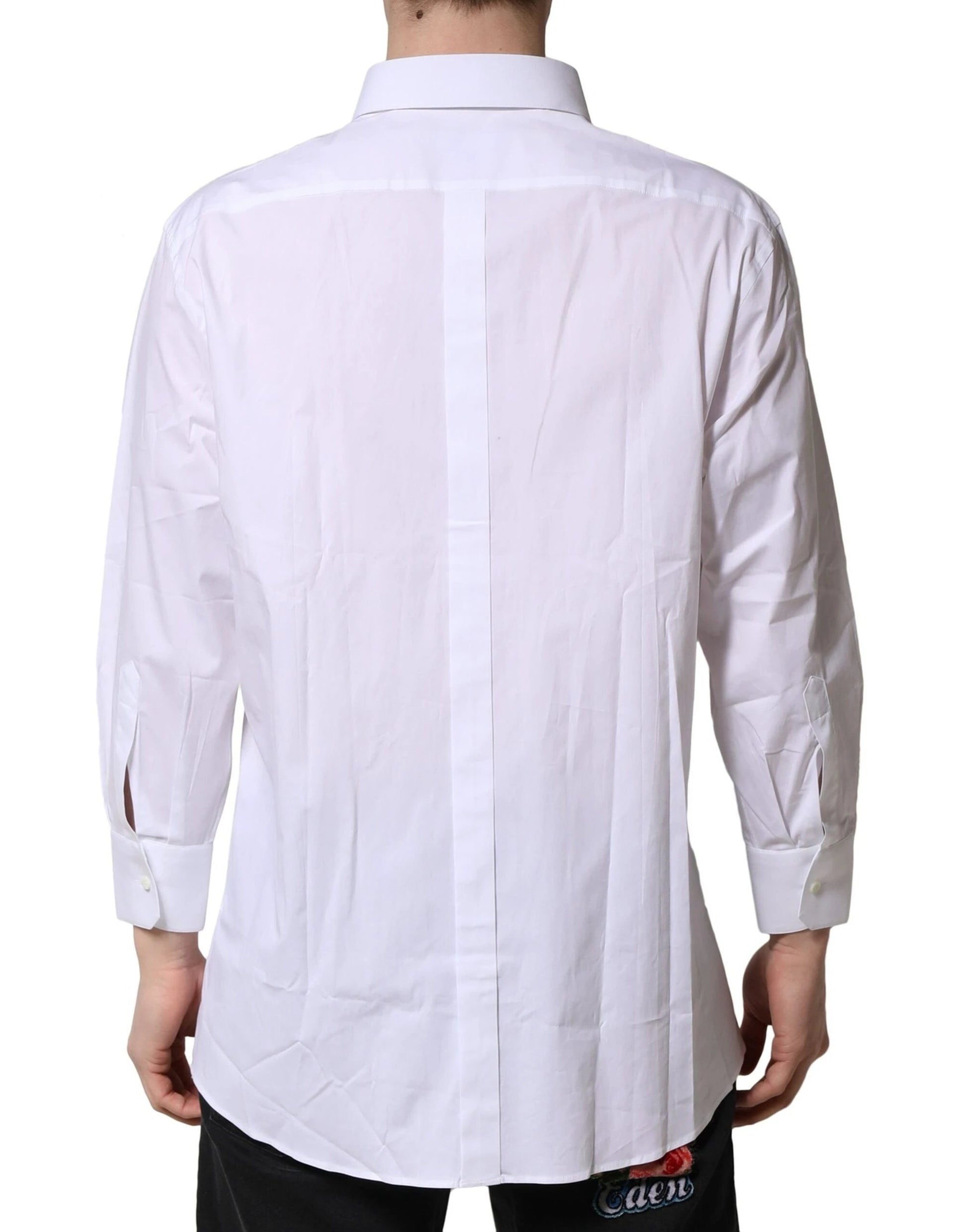 Dolce & Gabbana White GOLD Long Sleeves Dress Formal Shirt by Dolce & Gabbana