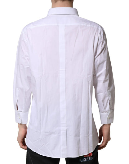 Dolce & Gabbana White GOLD Long Sleeves Dress Formal Shirt by Dolce & Gabbana