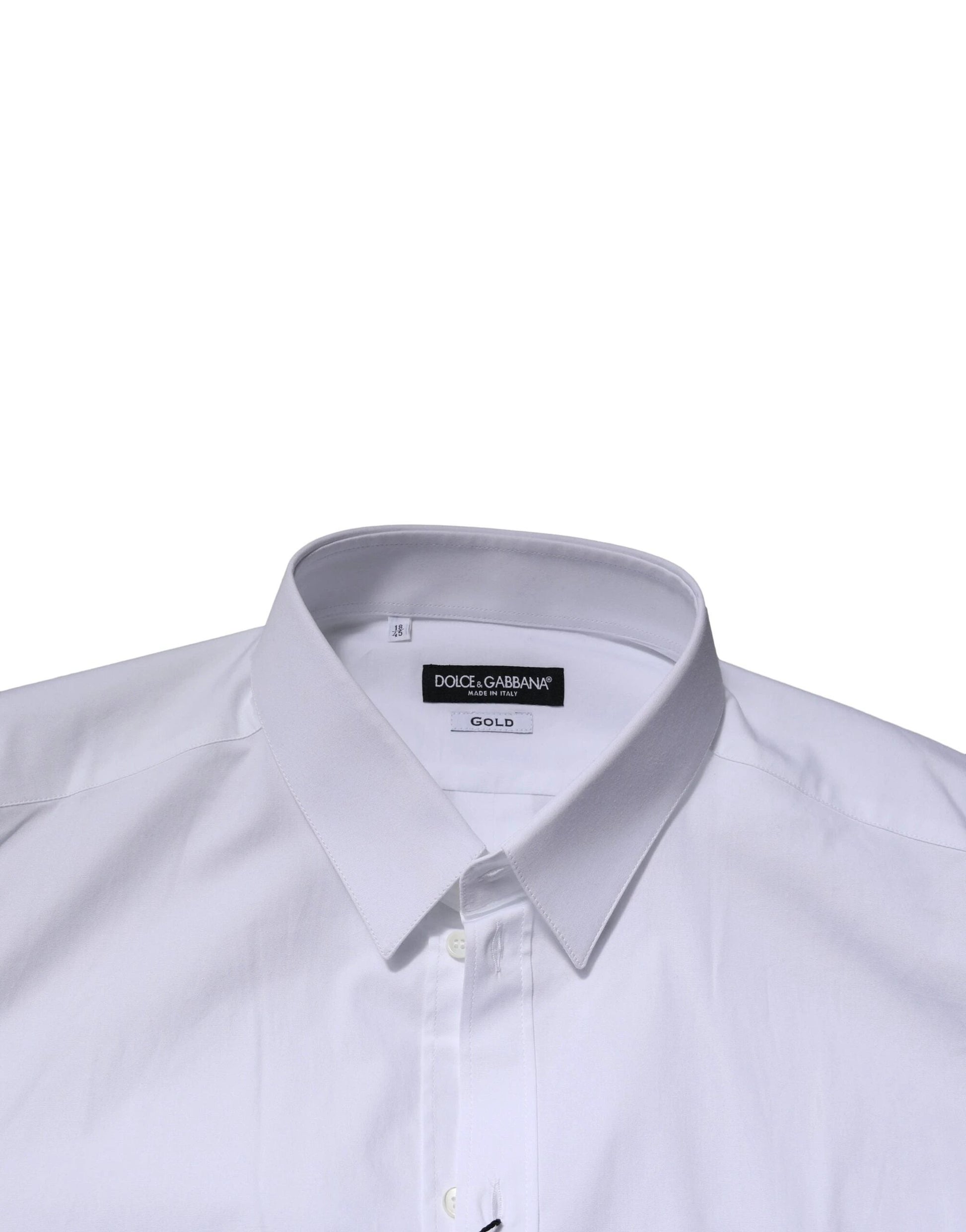 Dolce & Gabbana White GOLD Long Sleeves Dress Formal Shirt by Dolce & Gabbana