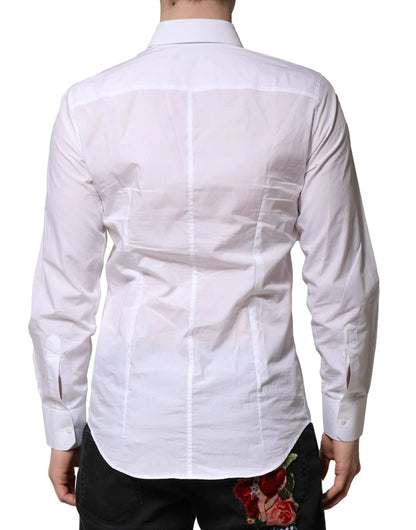 Dolce & Gabbana White MARTINI Long Sleeves Men Formal Shirt by Dolce & Gabbana