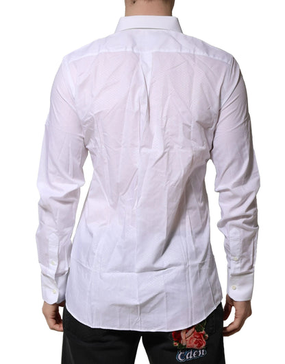 Dolce & Gabbana White MARTINI Long Sleeves Men Formal Shirt by Dolce & Gabbana