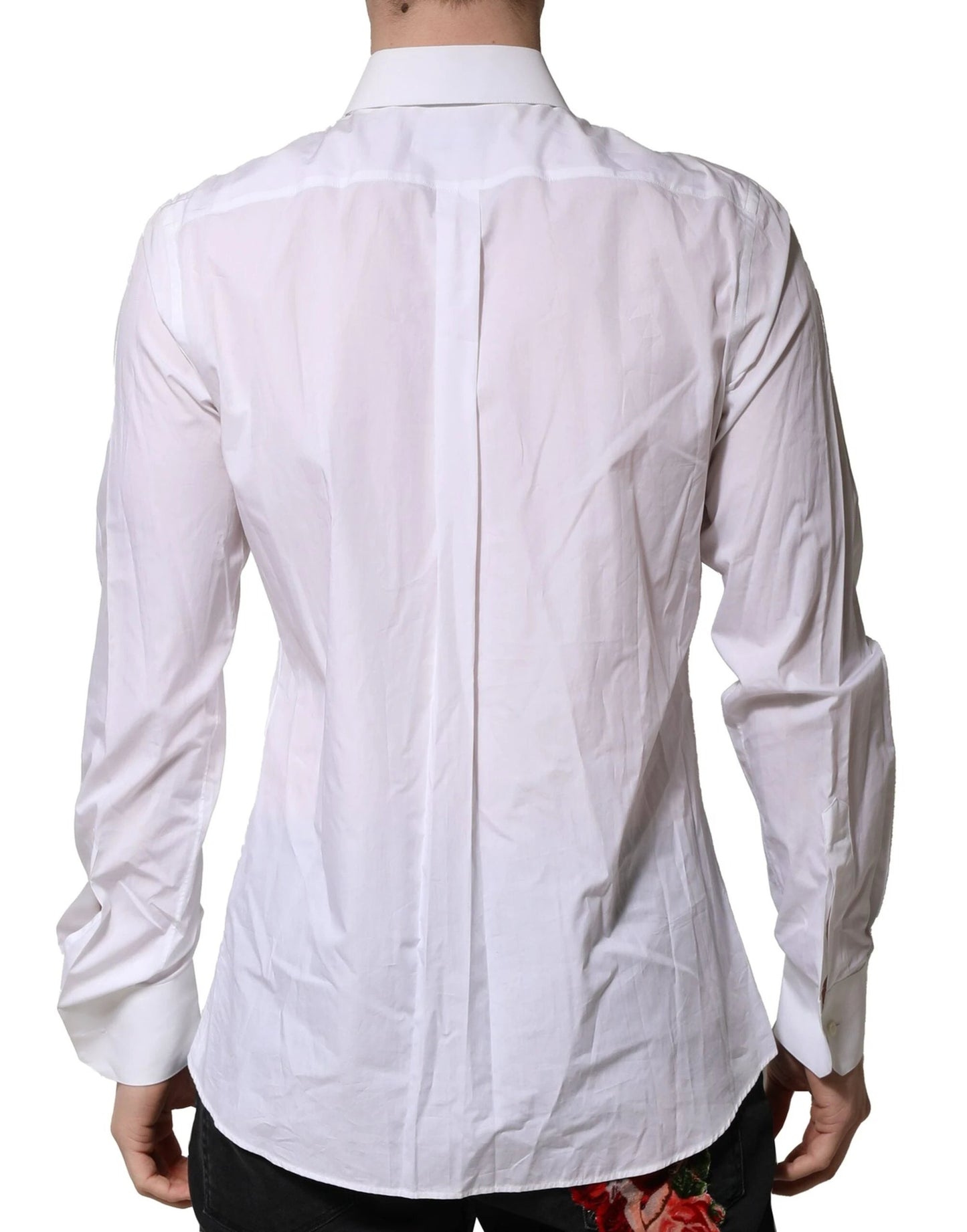 Dolce & Gabbana White MARTINI Long Sleeves Men Formal Shirt by Dolce & Gabbana