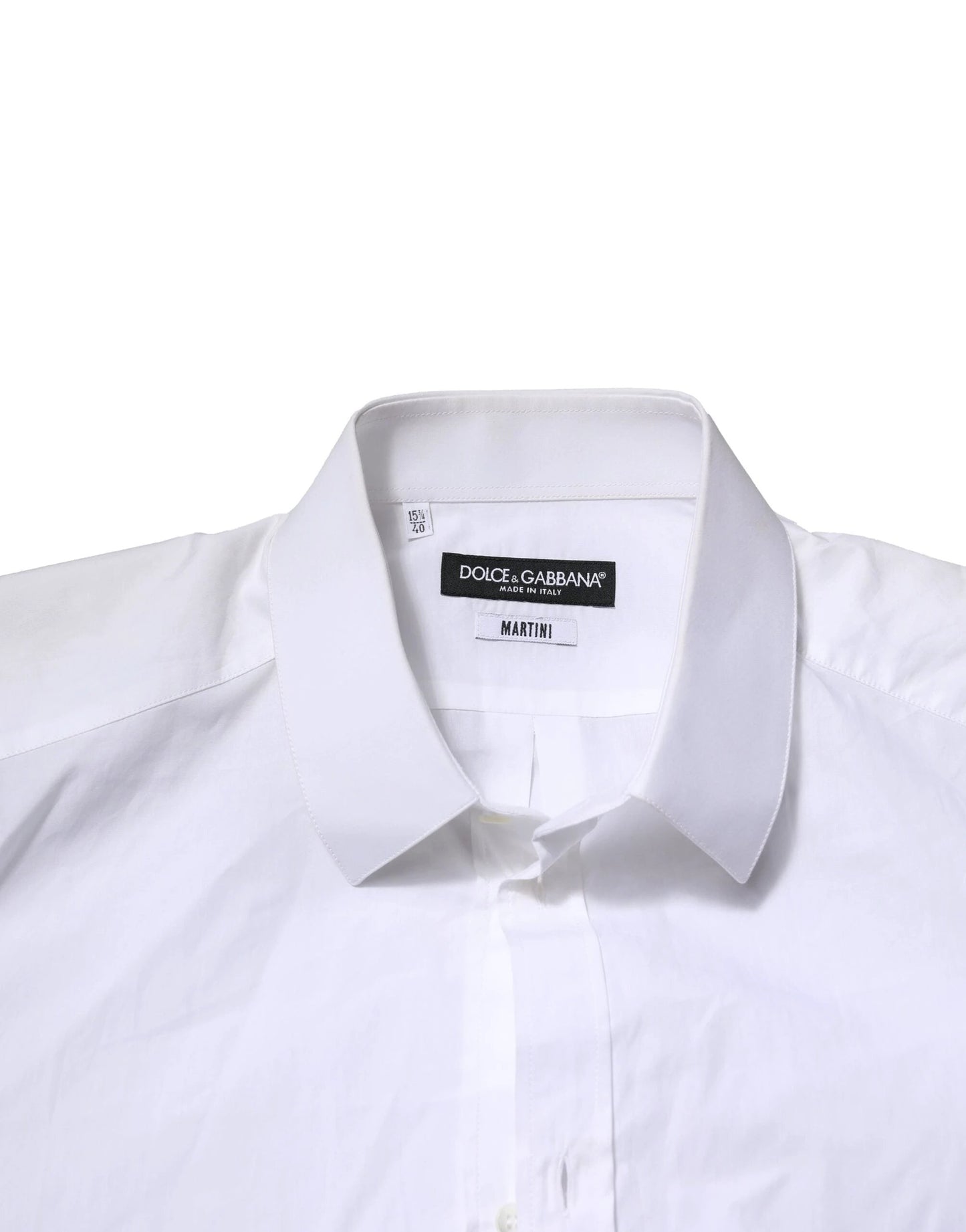 Dolce & Gabbana White MARTINI Long Sleeves Men Formal Shirt by Dolce & Gabbana