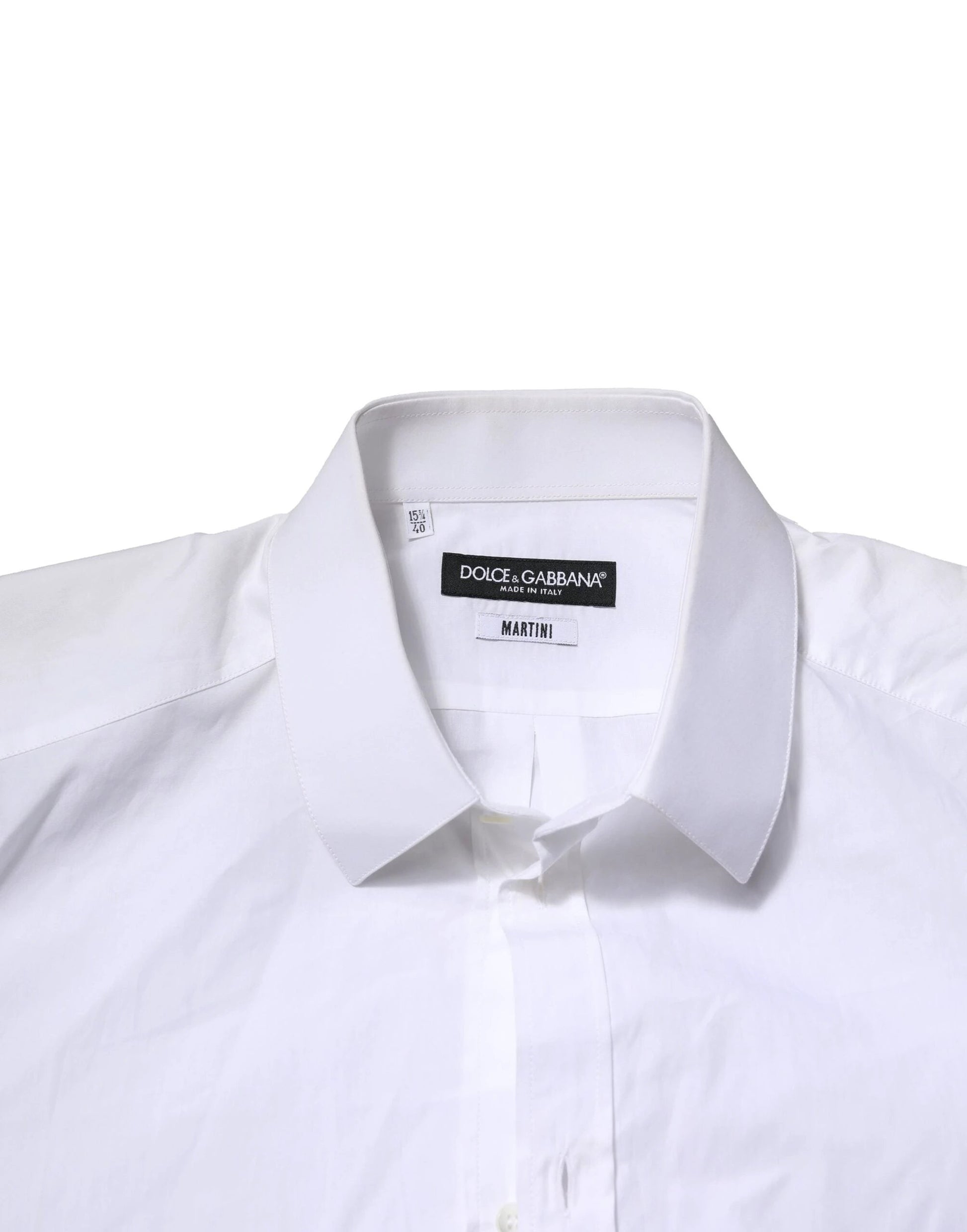 Dolce & Gabbana White MARTINI Long Sleeves Men Formal Shirt by Dolce & Gabbana