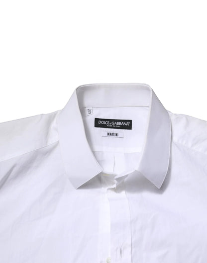 Dolce & Gabbana White MARTINI Long Sleeves Men Formal Shirt by Dolce & Gabbana