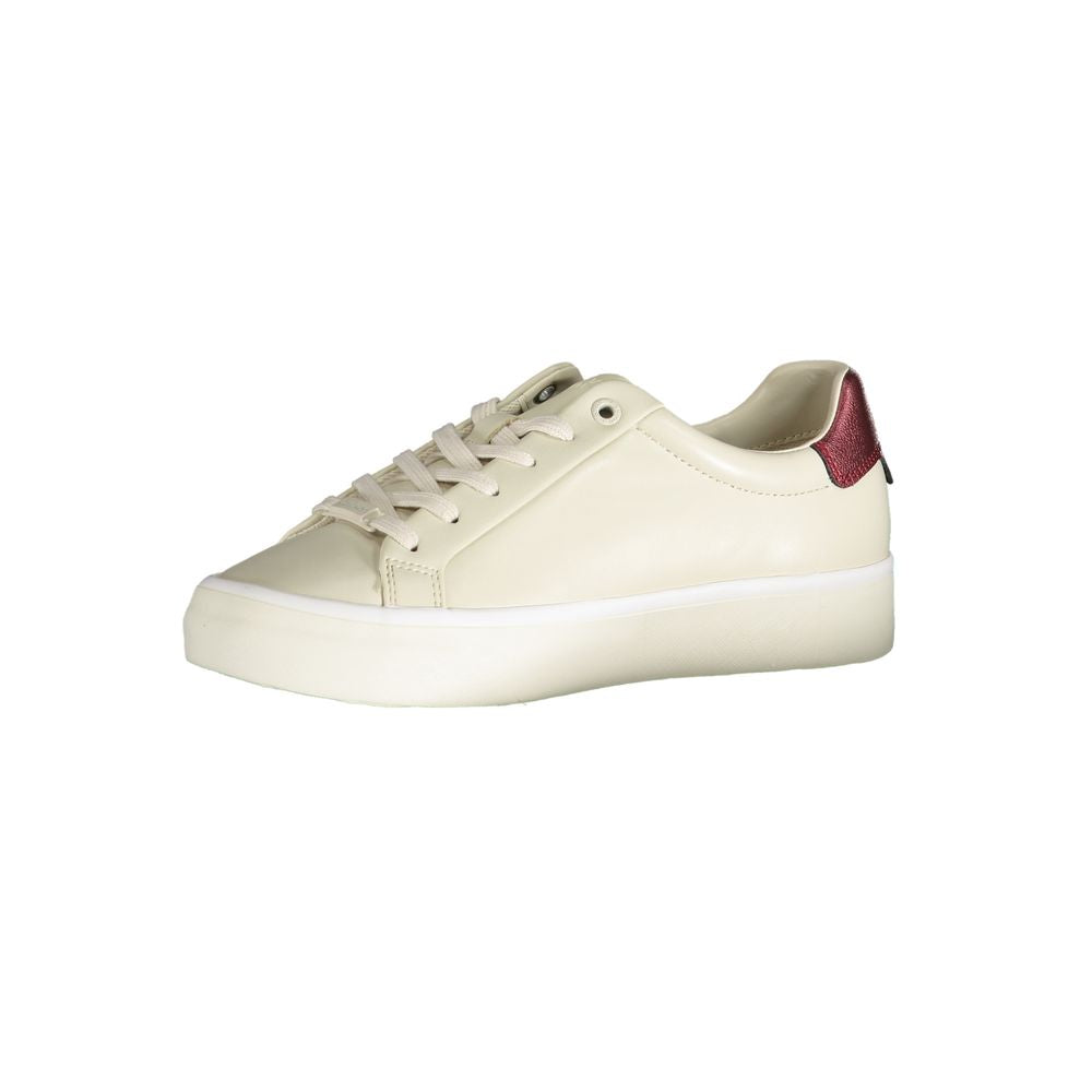 Baskets Calvin Klein femme en cuir beige – CA-31283
