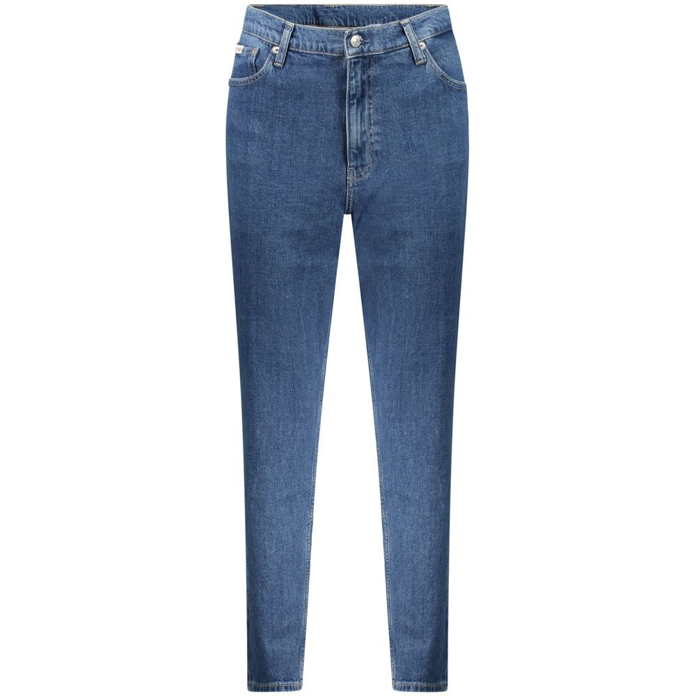 Mom jean Calvin Klein femme en coton bleu – CA-34435