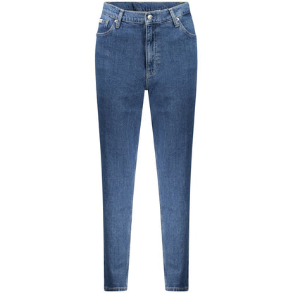 Mom jean Calvin Klein femme en coton bleu – CA-34435