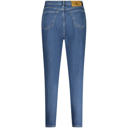 Mom jean Calvin Klein femme en coton bleu – CA-34435