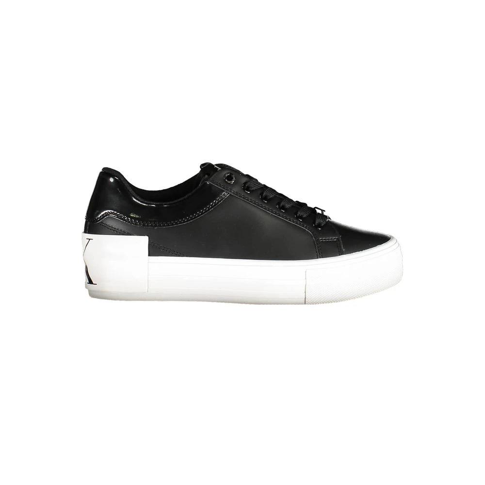 Calvin Klein Black Leather Women Sneaker by Calvin Klein