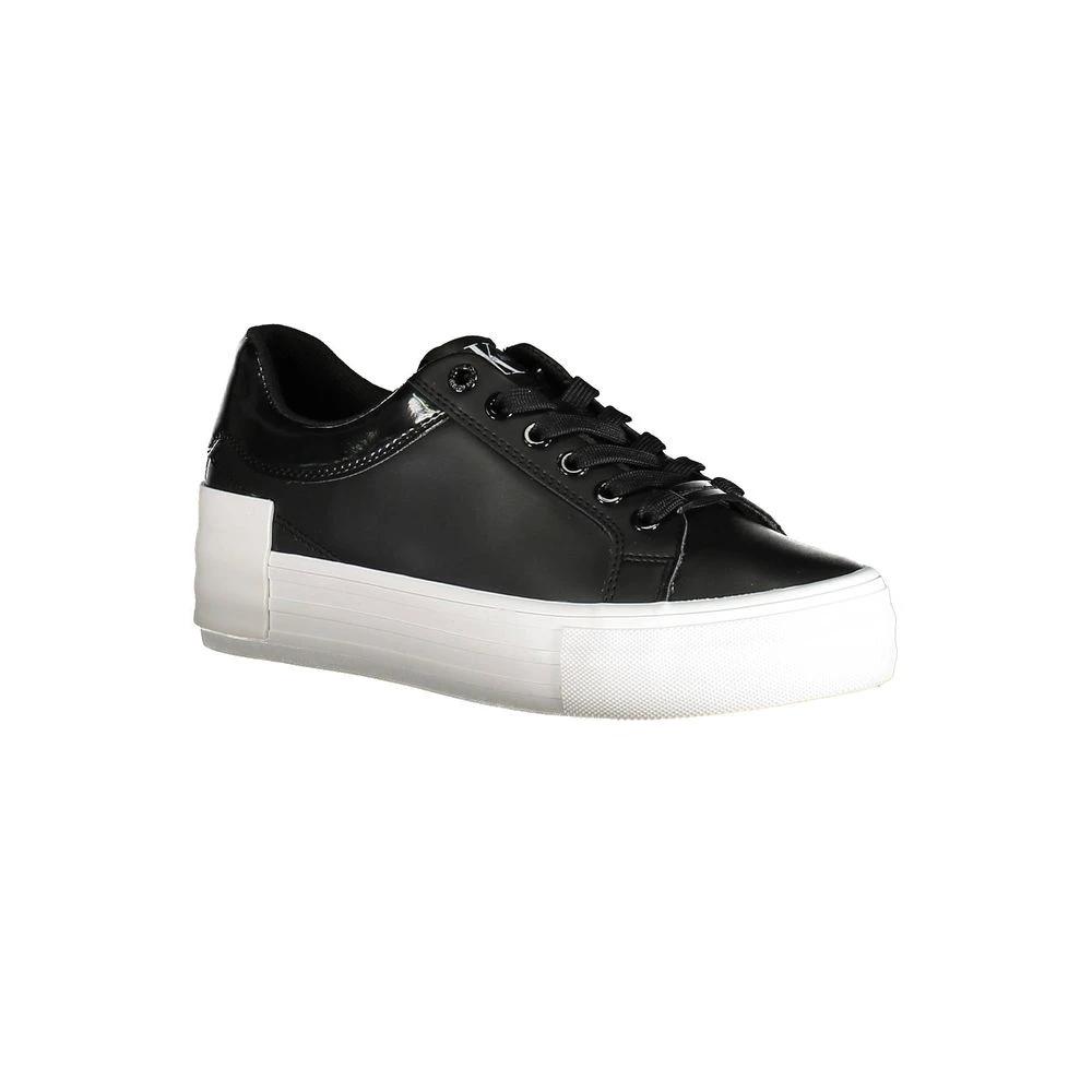 Calvin Klein Black Leather Women Sneaker by Calvin Klein